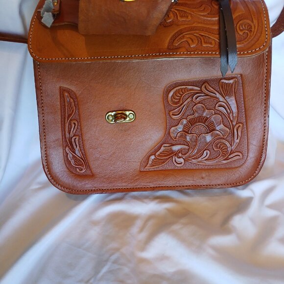 Western Saddle Purse Leather Handbag - Gently used - Picture 6 of 8